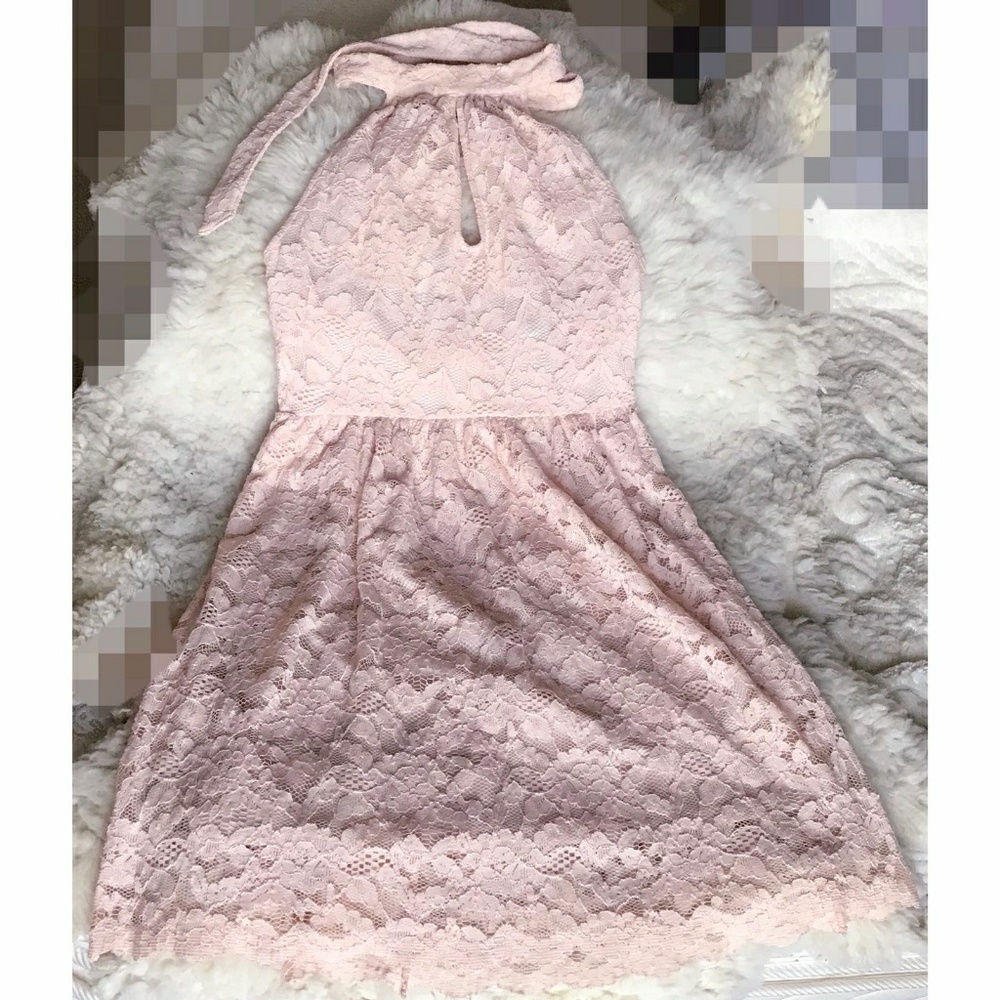 Baby Pink backless summer dress